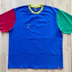 Cool Shirtz Unisex Primary Colors Colorblock T-Shirt Japanese Logo size Medium